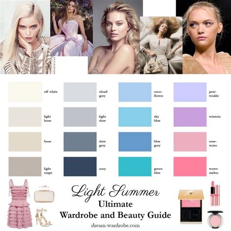 Light Summer Color Palette and Wardrobe Guide – Dream Wardrobe | Light summer color palette ...