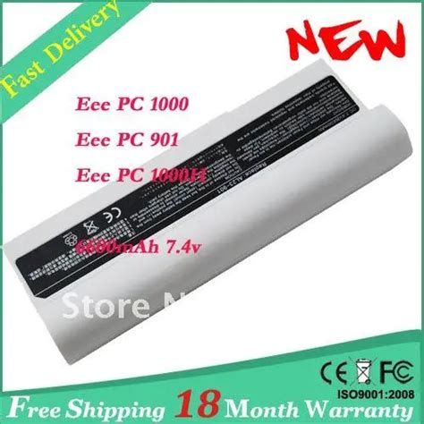 Laptop Battery for ASUS Eee PC 901 Eee PC 1000 Eee PC 1000H AL23 901 ...