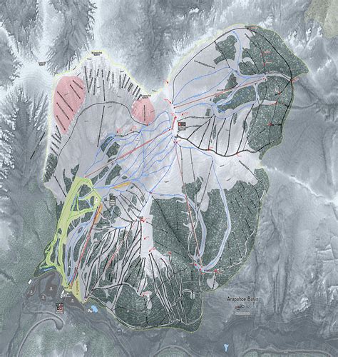 Arapahoe Basin Ski Resort Map Digital Art by Powder Addicts - Fine Art America