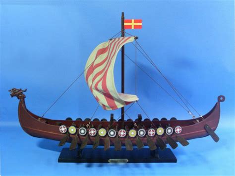 Viking Drakkar 24" - Longship Model Boat Vessel - Nordic Viking Vessel