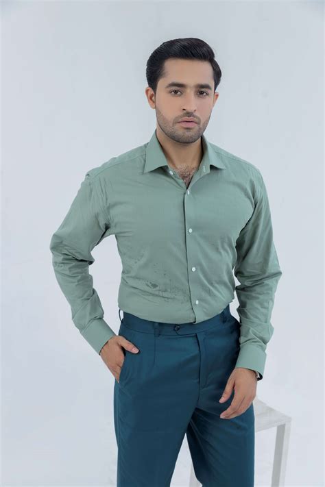 Light Green Formal Plain Shirt – Eco Threads