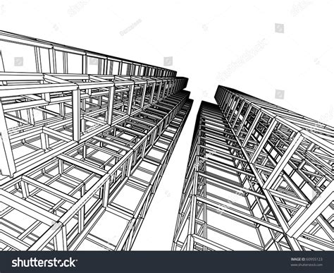 Sketch Of An Abstract Architecture Stock Vector Illustration 60955123 : Shutterstock