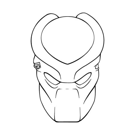 Predator Mask Drawing at GetDrawings | Free download