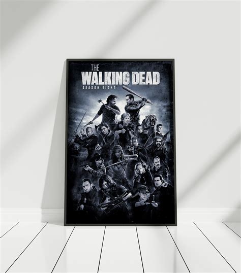 The Walking Dead Poster Walking Dead Canvas Art Zombie Movie - Etsy