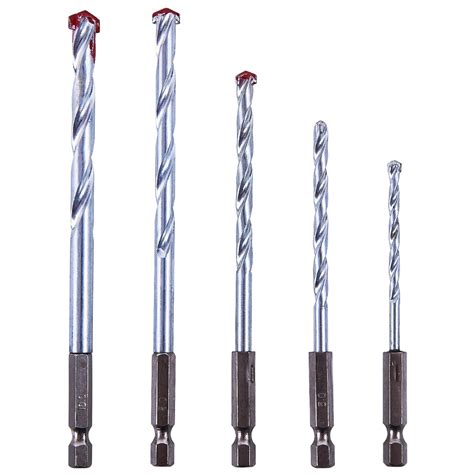 5pc hex shank masonry drill bit set - Amtech