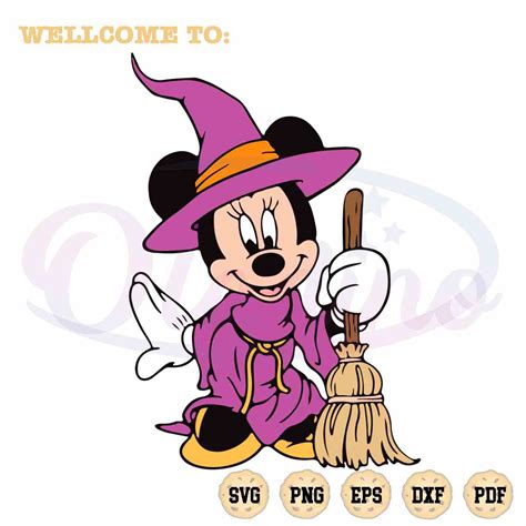 Halloween Mickey SVG Disney Witch Clipart Cutting Files