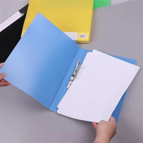 1Pcs A4 Single Clip File Folders Document Holder Paper Filling Folder Student File Clip Binder ...