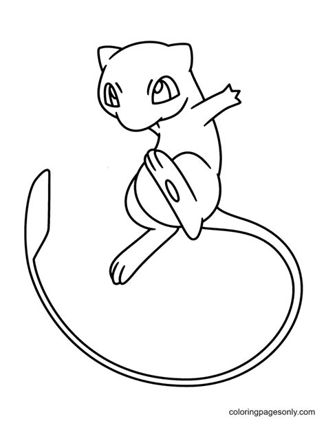 Mew Pokemon Coloring Pages - Mew Coloring Pages - Coloring Pages For ...