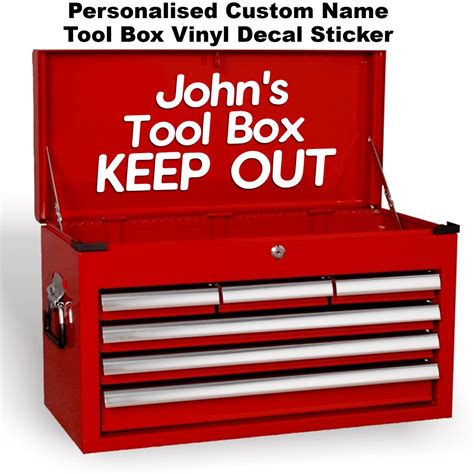 Custom Personalised Name Tool Box Vinyl Sticker | Concept Graphics