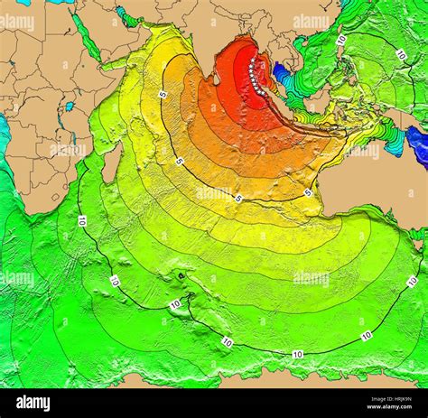 Tsunami Map, Sumatra Earthquake, 2004 Stock Photo - Alamy