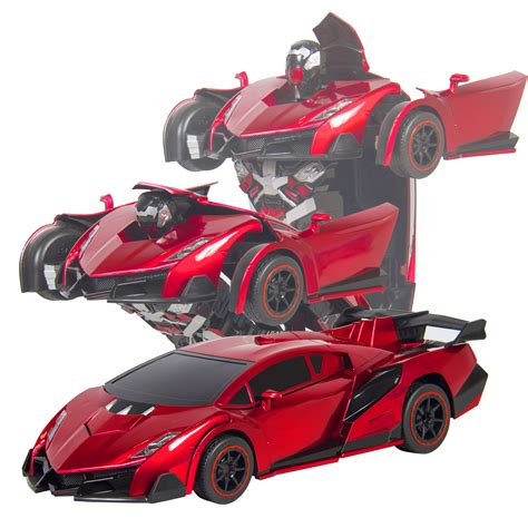 Best Choice Products Kids Toy Transformer RC Robot Car Remote Control Car - Red