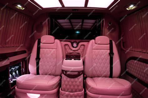 Premium Photo | Luxury modern pink car interior