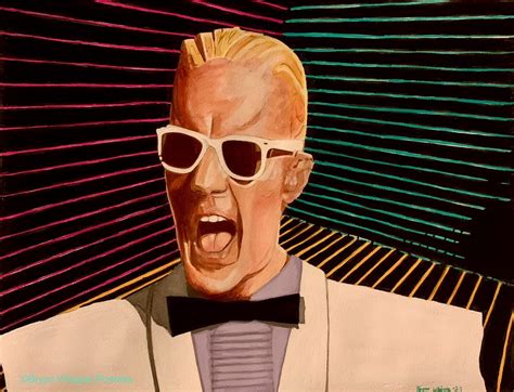 Max Headroom 1980s Matt Frewer Acrylic Painting Art Prints - Etsy