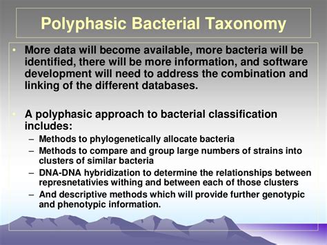 Bacterial taxonomy