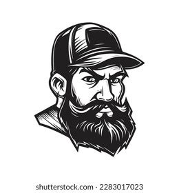 Lumberjack Logo Concept Black White Color Stock Vector (Royalty Free ...