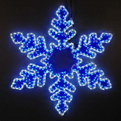 Novelty Lights Christmas Snowflake LED Rope Light Sculpture, Pure White ...