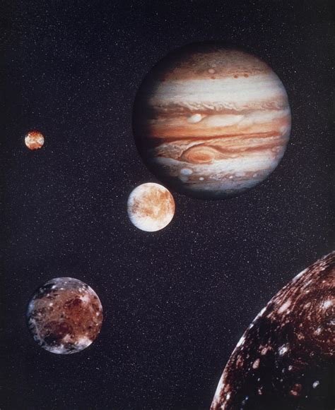 Composite Image Of Jupiter & Four Of Its Moons Photograph by Nasa - Fine Art America