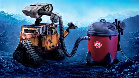 Fonds d'écran WALL-E robot et aspirateur 1920x1080 Full HD 2K image