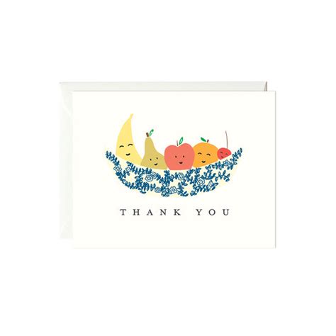 Fruit Bowl Thank You Card by Paula & Waffle