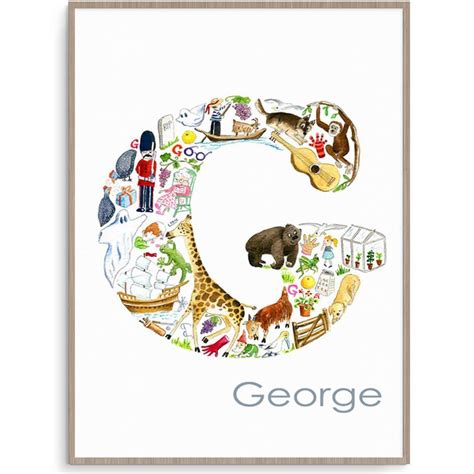 Letter G Alphabet Art For Kids - Fizzy Pop Designs