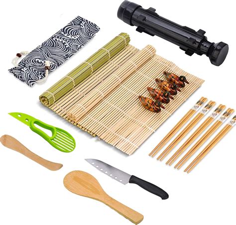 Sushi Making Kit, Bamboo Mat, Sushi Rolling Mat, Beginner Sushi Kit ...