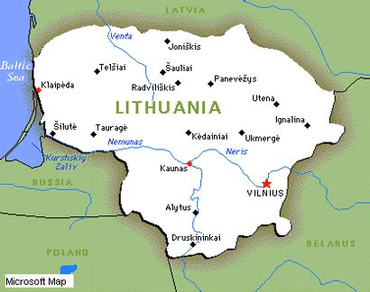 RTRFoundation-Maps: Current Borders of Lithuania