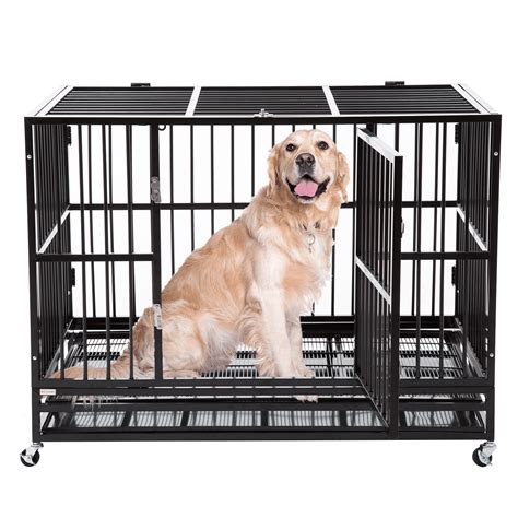 Walnest Heavy Duty Dog Cage Crate Kennel Metal Pet Playpen, 48" Large ...