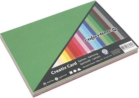 Colortime Creative Card A5 180gm 60 sheets • Pris
