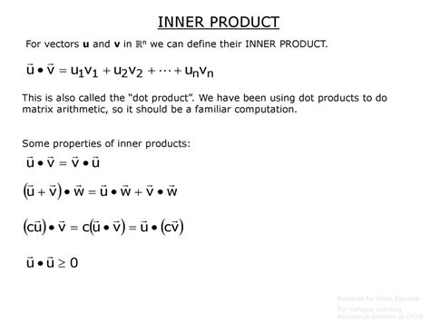 Inner Product, Length and Orthogonality - ppt download