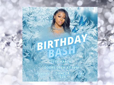 Birthday Bash Flyer Birthday Invitation Digital Flyer - Etsy