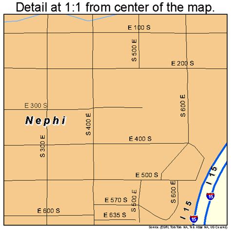 Nephi Utah Street Map 4954220