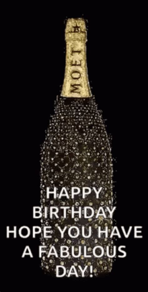 Happy Birthday Wine With Glitters GIF | GIFDB.com