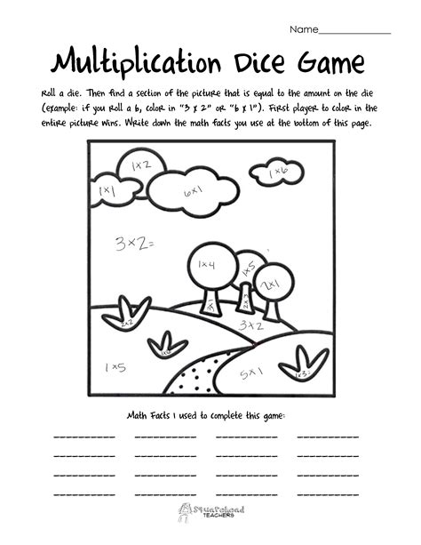 Youre On A Roll” Multiplication Game | Worksheet | Education.com - Worksheets Library