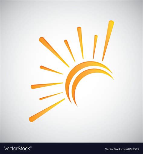 Sun design abstract icon summer concept Royalty Free Vector | Sun ...