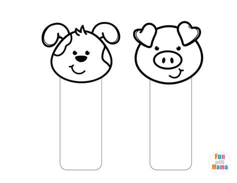 Animal Bookmark Coloring Pages