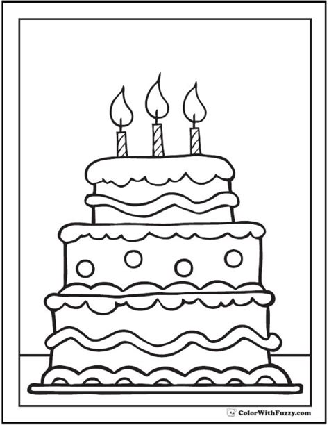 Coloring Pages Cake Decorating | Birthday coloring pages, Happy birthday coloring pages ...