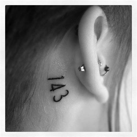 143 means I Love you | Tattoos, Picture tattoos, Love tattoos