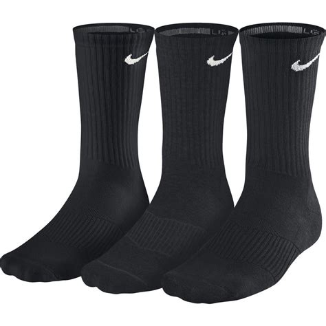 Nike Cotton Half-Cushion Crew Socks (3 Pairs) - Black - Tennisnuts.com