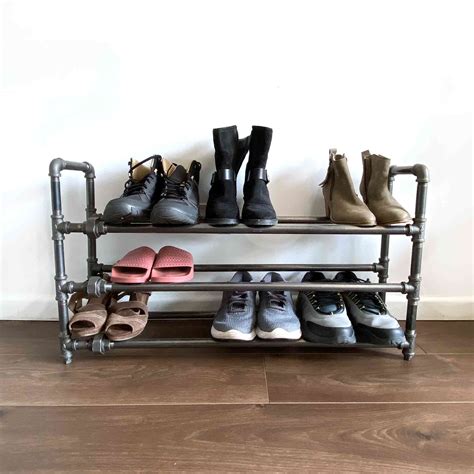 Industrial Pipe Shoe Rack - Handmade creations from the English Shires