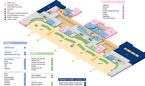 Heathrow Airport Map Terminal 5 | Tourist Map Of English