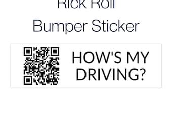 Rick Astley Qr Code Bumper Sticker - Etsy UK