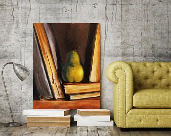 Large Art, Original Oil Painting, Handmade Pear Painting, Canvas Art, Original, Hand Paint, Gift ...