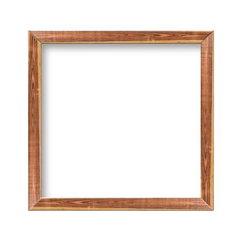 Rustic wooden frame mockup design, isolated on transparent background ...