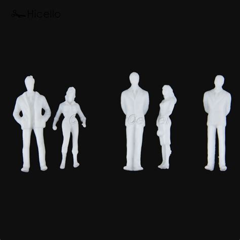 100pcs white Model People 18mm/13mm miniature figures Architectural model human scale model ...