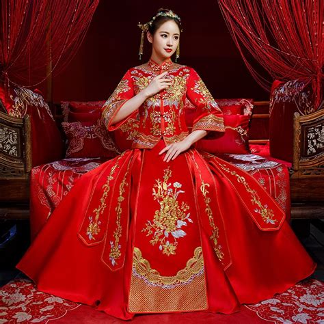 Red Chinese Wedding Dress - jenniemarieweddings