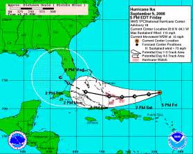 Hurricane Ike Path Adjustment