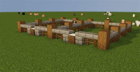 simple animal pen design : r/Minecraft