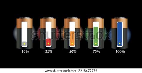 Discharged Fully Charged Battery Infographics On Stock Vector (Royalty ...