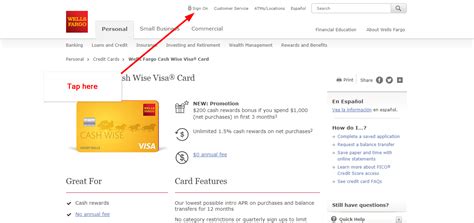 Wells Fargo Cash Wise Visa Card Online Login - CC Bank