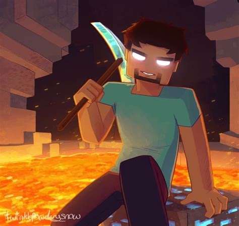 Herobrine by TwinklePowderySnow | Minecraft art, Minecraft drawings, Minecraft anime